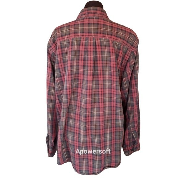 SALE! L.L. Bean Classic Plaid Button Front Shirt - Picture 2 of 7